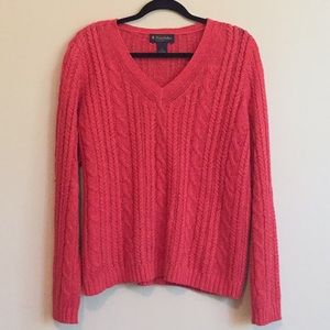 Brooks Brothers orange linen/cotton sweater